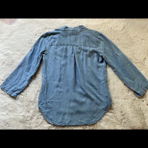 Mossimo | Chambray Denim Popover Blouse | S - Picture 10 of 16